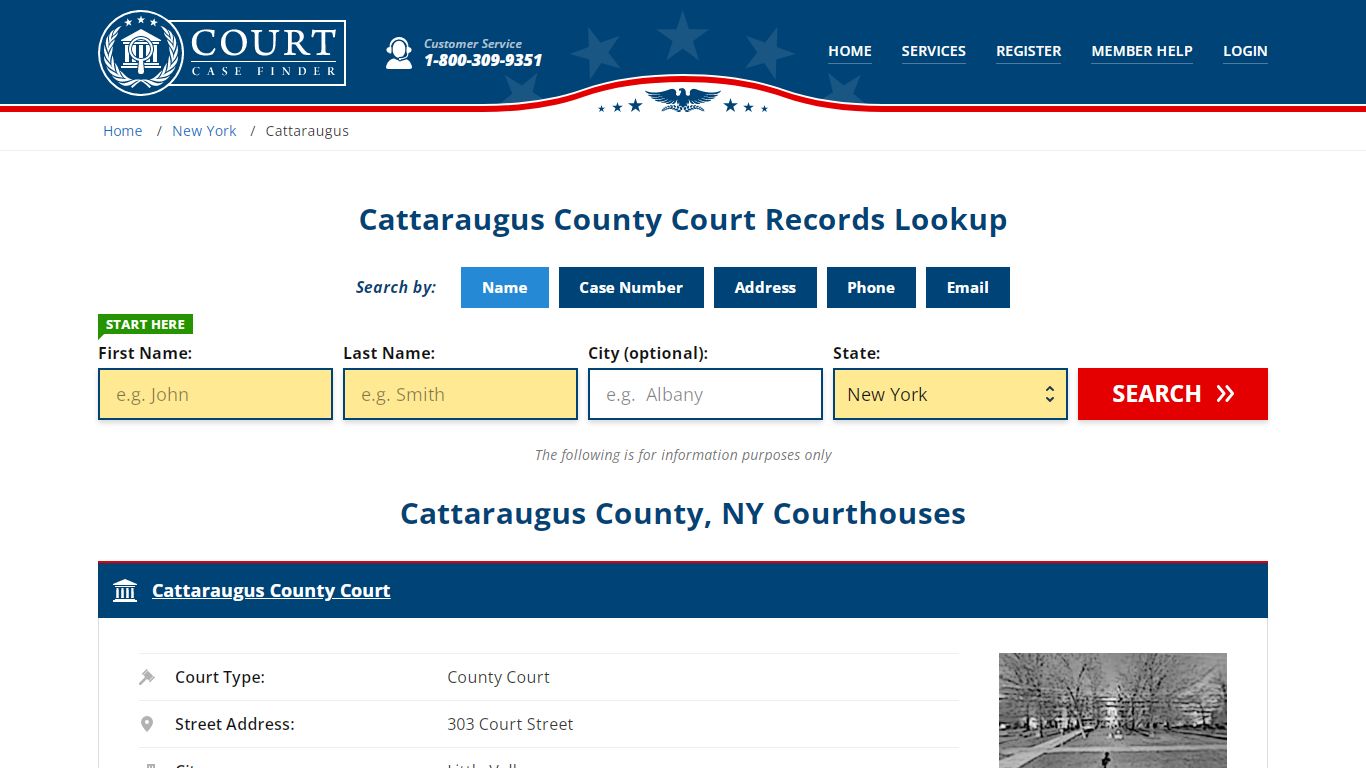 Cattaraugus County Court Records | NY Case Lookup
