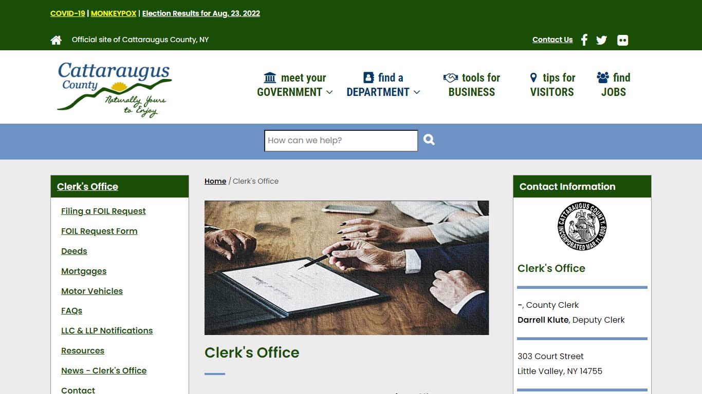Clerk's Office | Cattaraugus County Website - cattco.org